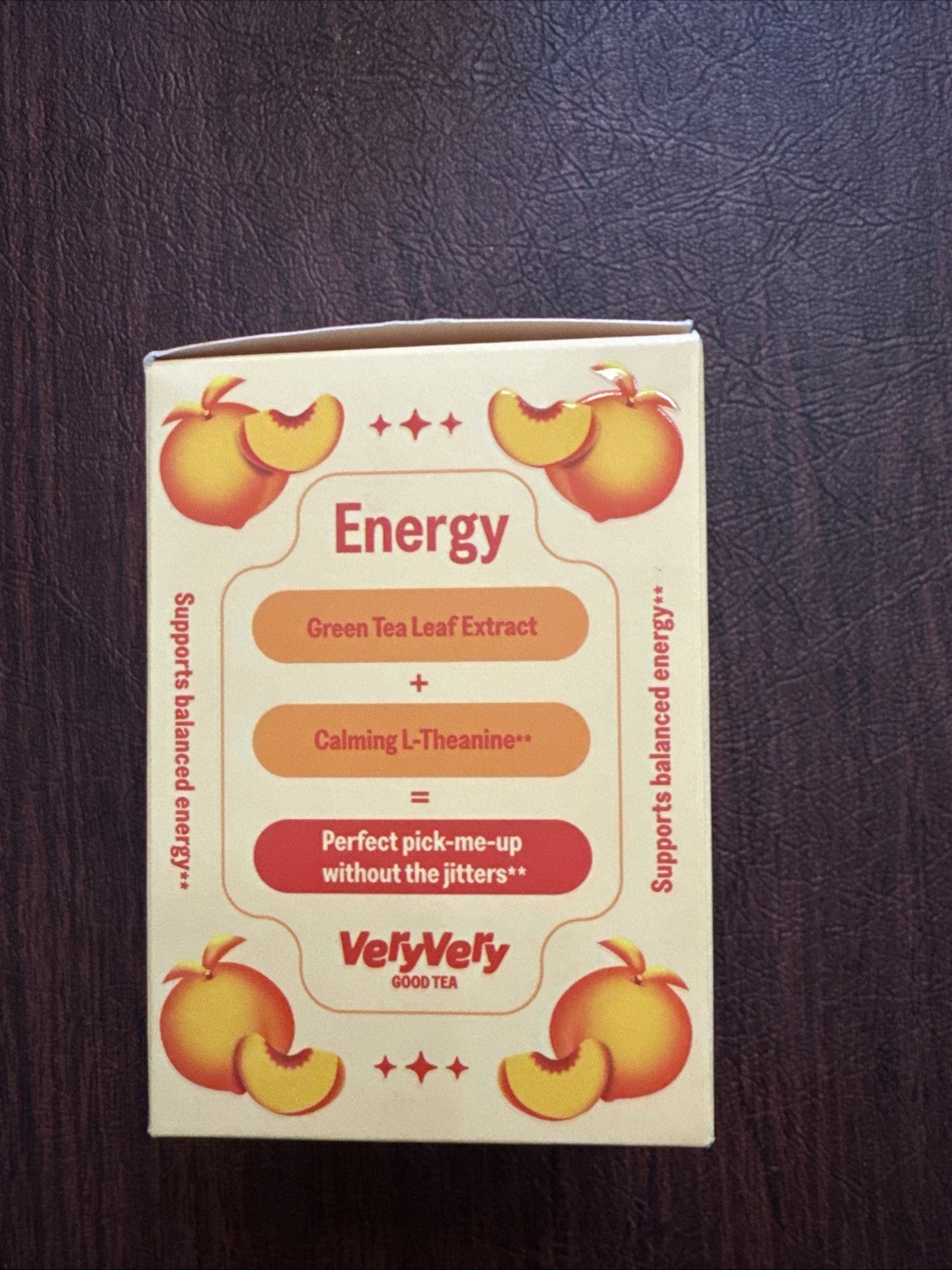 VeryVery Good Tea Crystals Sweet Peach Energy 10 Pack NEW
