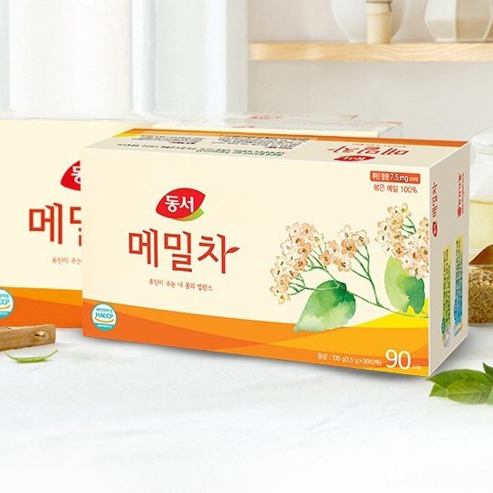 100% Pure Premium Tartary Buckwheat Tea, 90 Tea Bags Dongsuh Made in Korea