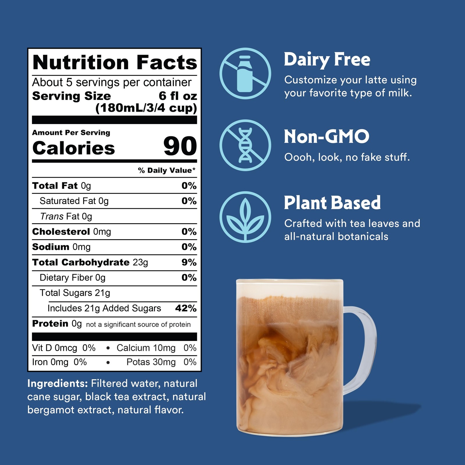 STASH Earl’s Delight Latte – Dairy Free Plant Based 32 Fl Oz (Pack of 1)