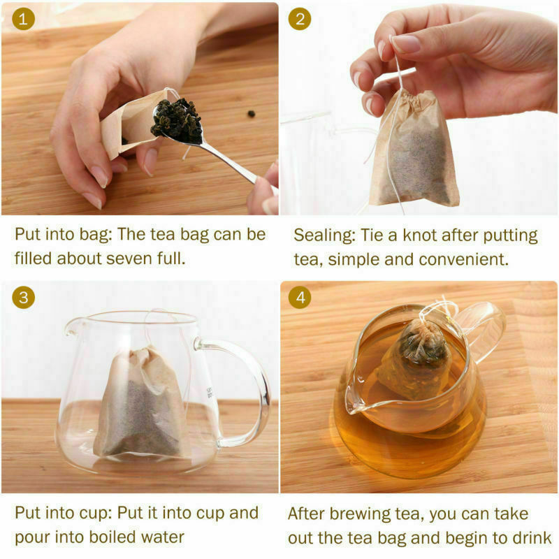 10-5000pcs Tea Bag Disposable Drawstring Empty Teabag Herb Loose Tea Filter LOT