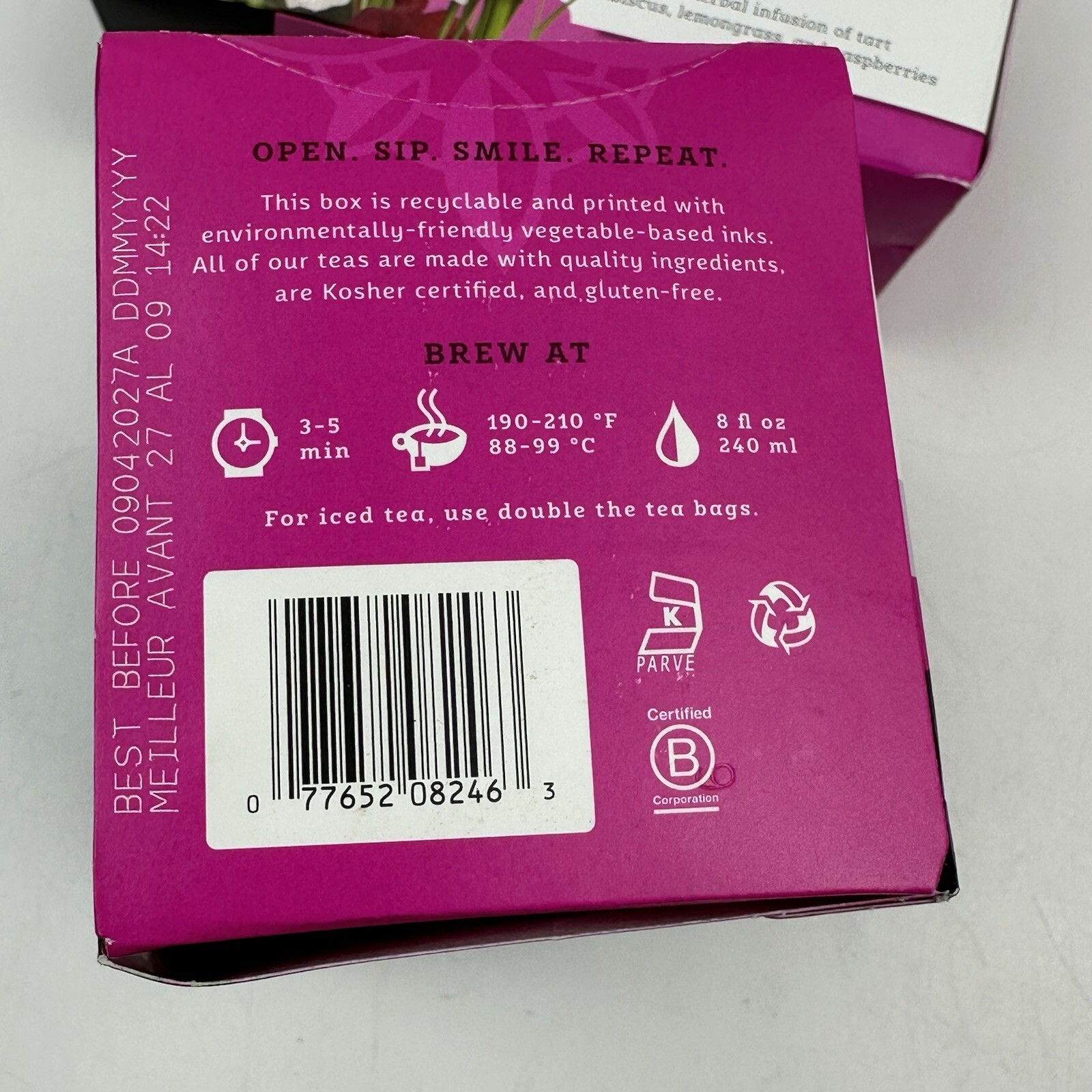 (2) Stash Wild Raspberry Hibiscus Herbal Tea Caffeine-Free 20 Tea Bags BB 09/27