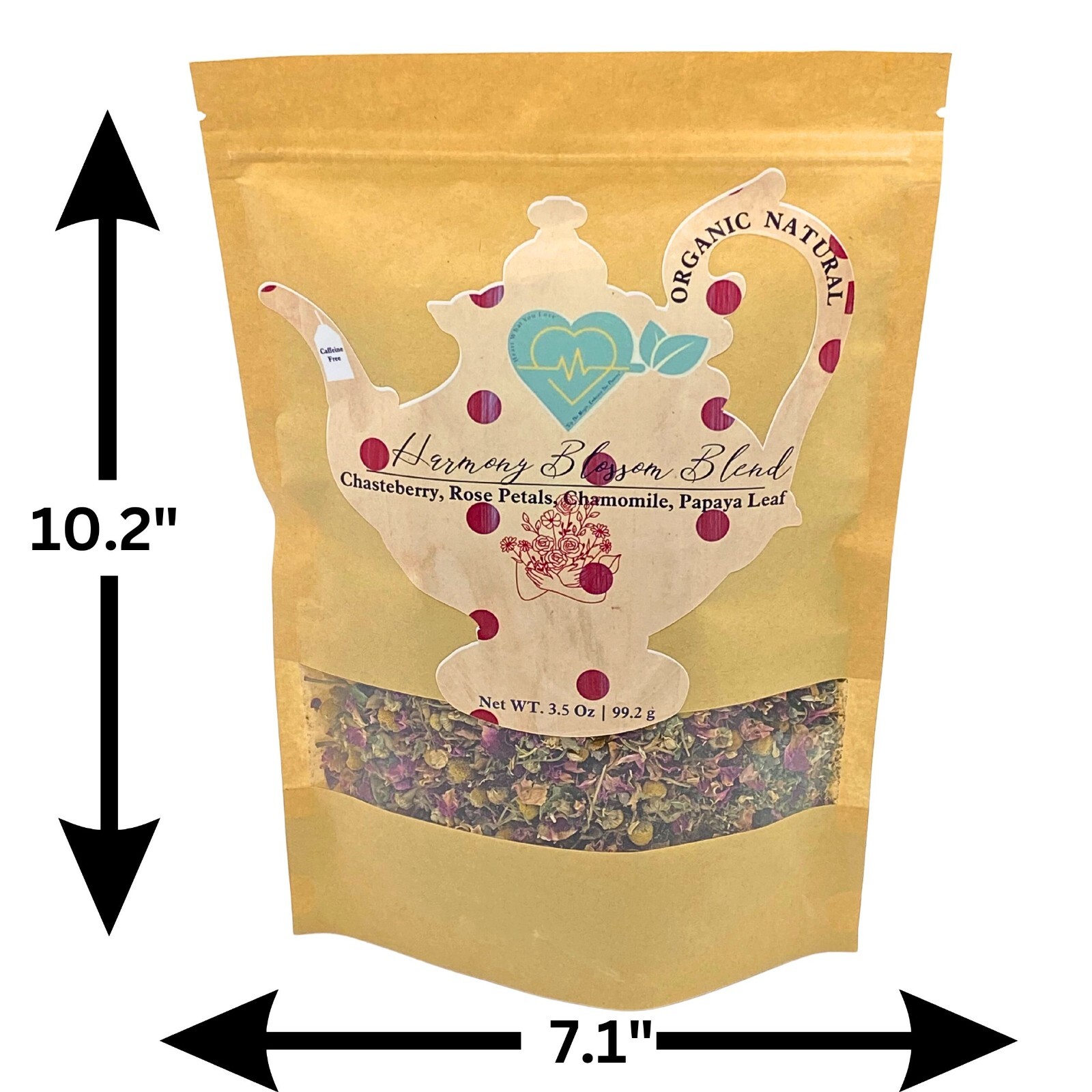 Balancing Herb Blend Chasteberry, Rose, Papaya Leaf Tea Loose Herb Infuse 3.5 oz