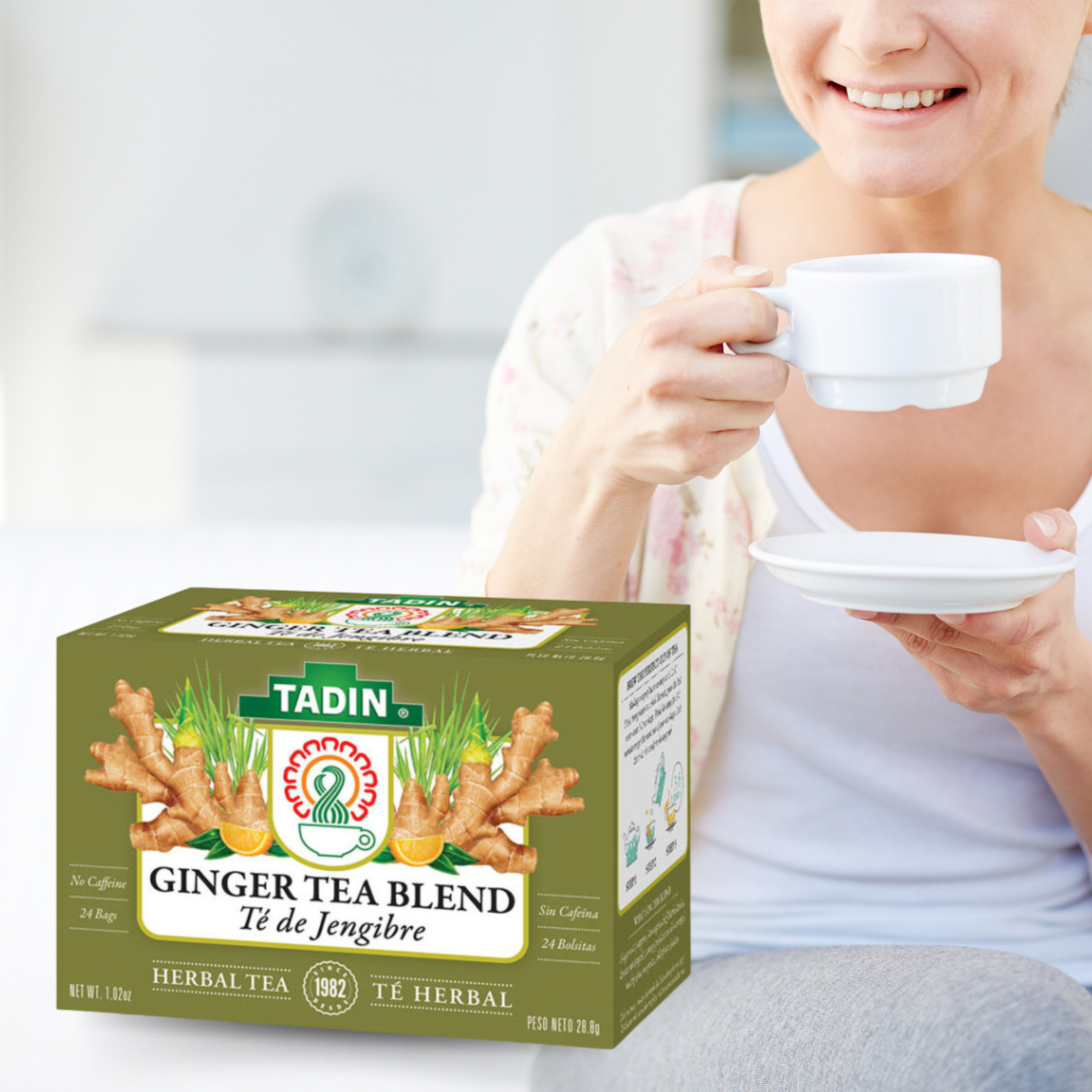 TADIN GINGER TEA BLEND WITH 24 BAGS – TE DE JENGIBRE CON 24 BOLSAS