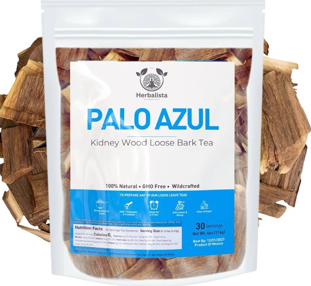 Kidney Wood Herbal Tea 4 oz.-113g Palo Azul Te Herbal, Natural Mexican Herb