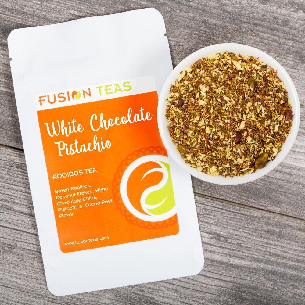 White Chocolate Pistachio Green Rooibos Loose Leaf Herbal Tea – Fusion Teas