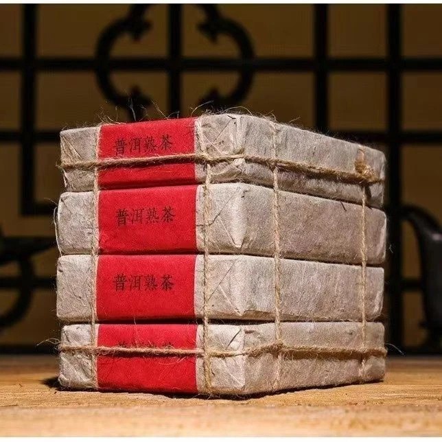 500g MengHai Puer Ripe Tea PuEr Tea Brick Cooked BuLangShan Jujube fragrance tea