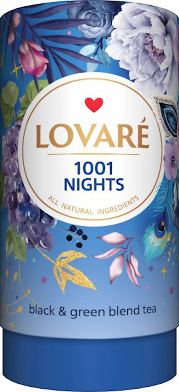 LOVARE Ukrainian Tea 1001 NIGHTS Tube 80G Made in Ukraine Feel The Love