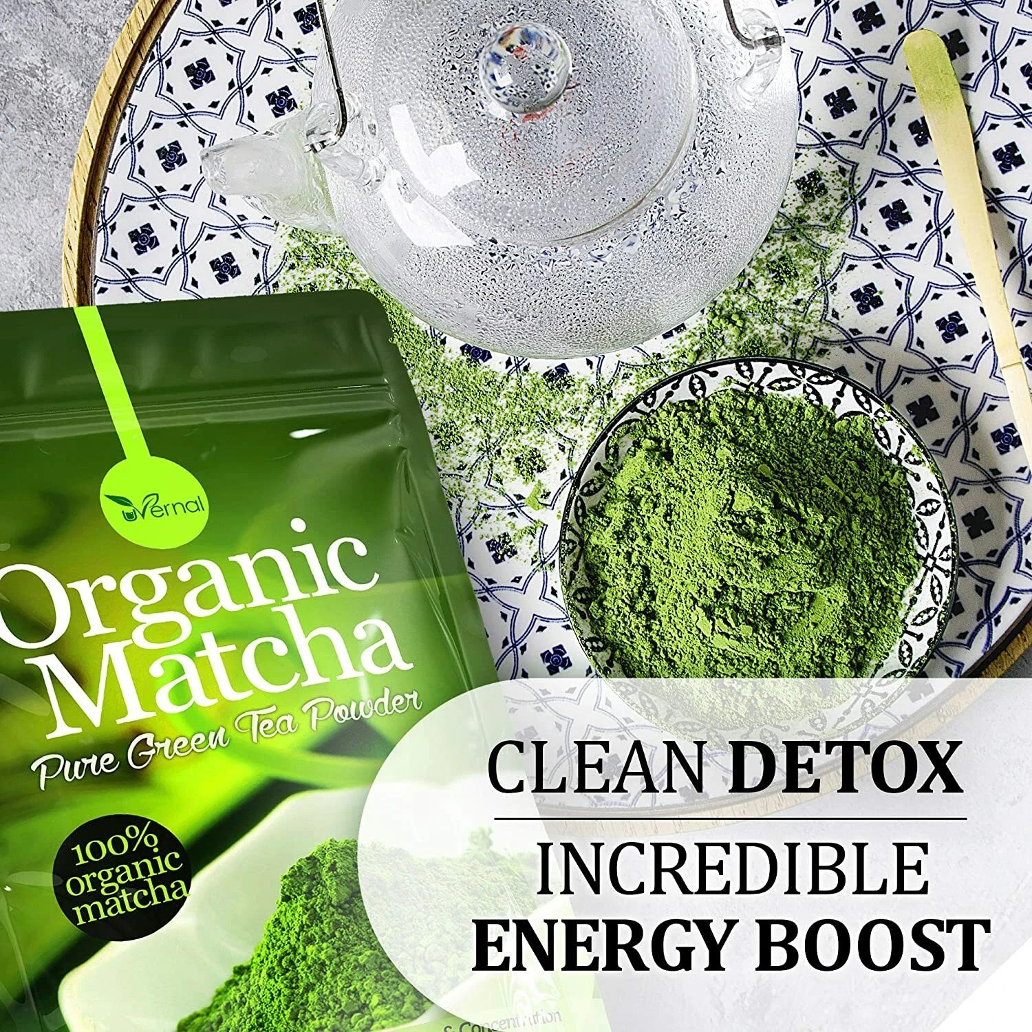 4oz Organic Matcha Powder-Energy Boost, Focus, Antioxidants | Pure Green Tea