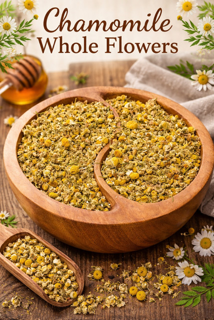 Chamomile Whole Flowers Bulk Dried Chamomile | German Matricaria Chamomilla