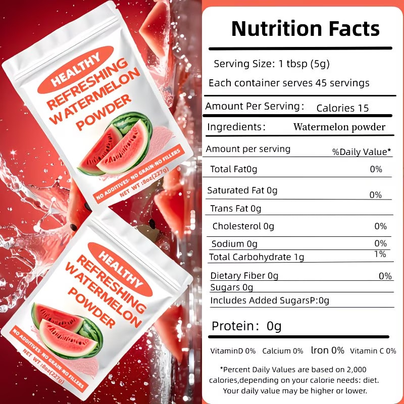 8 Ounces Watermelon Powder Taste the Fresh Chill of Summer in Every Smoothie