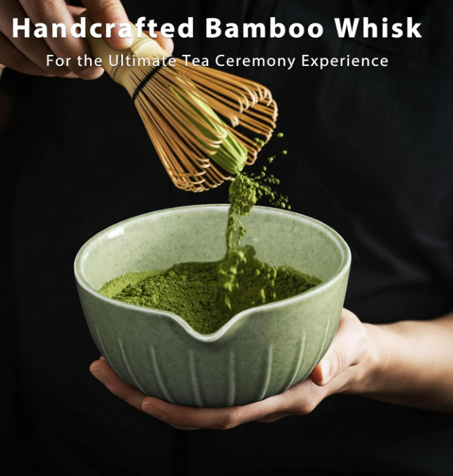 Matcha Whisk Set 7 Pcs – Ceramic Matcha Set – Elegant Matcha Kit Gift for Women