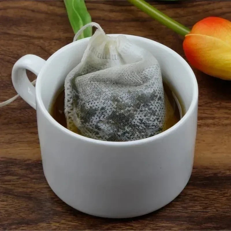100pcs Empty Tea Bag Disposable Drawstring Seal Teabags Loose Leaf Tea Filters