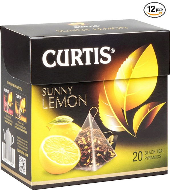 12 PACK CURTIS Black Tea Sunny Lemon 240 Pyramids RF NO GMO Made in Russia