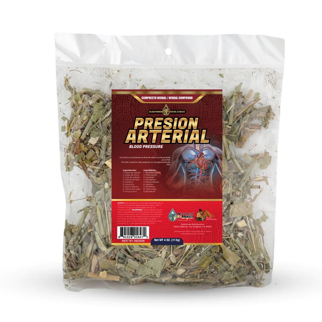 Presion Arterial Compuesto Herbal 4 oz. Blood Press Tea 4 Oz. Natural de Mexico