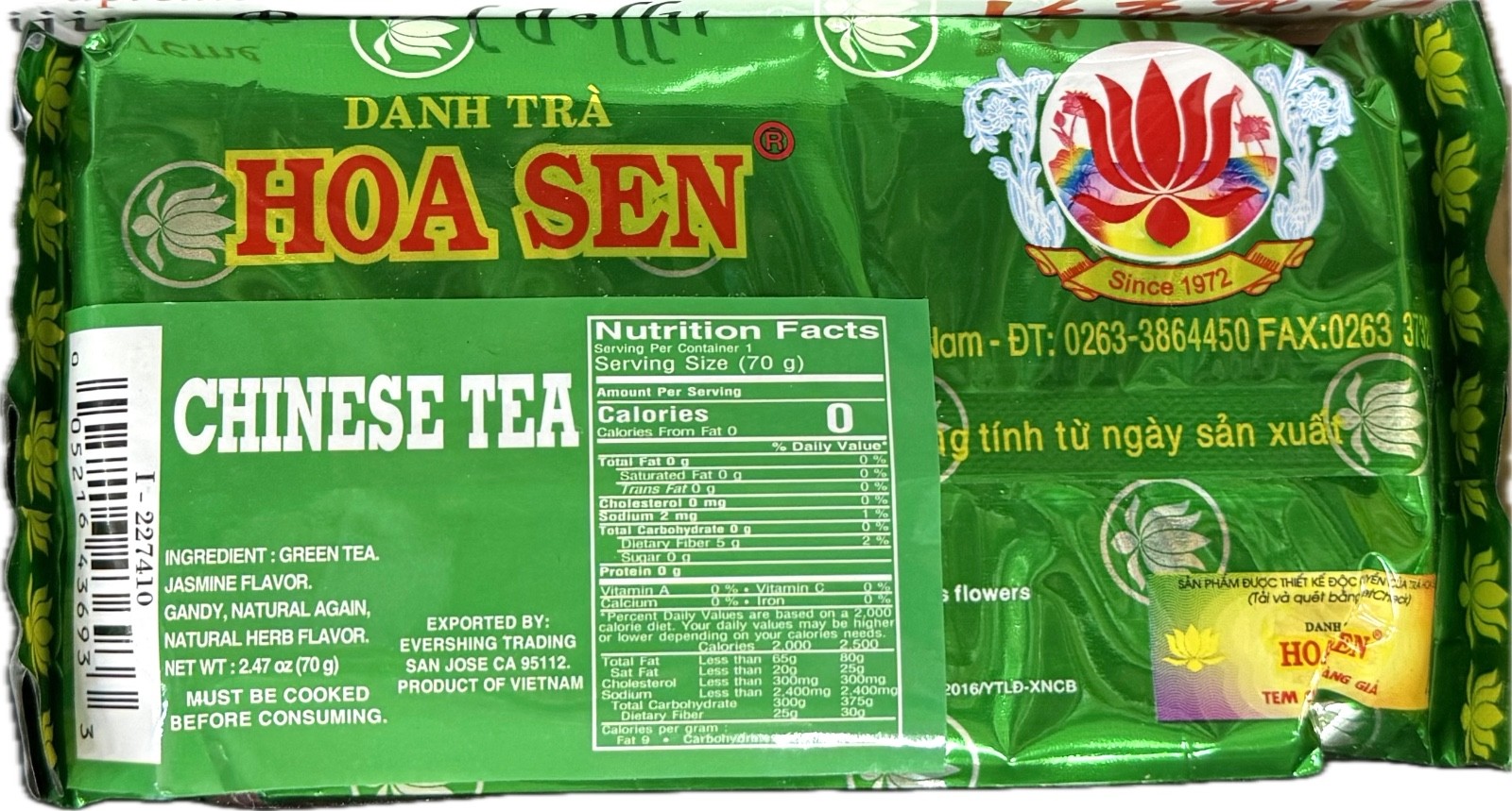Green Tea Tra Moc Cau Hoa Sen Loose Leaf Vietnam Chinese Tea 70g