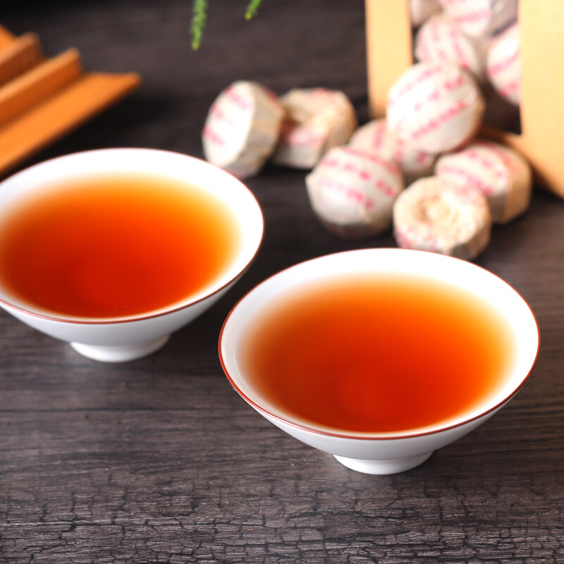 Hongyuan Tea Pu’er Tea Mini Tuo Tea Rose Tuo Ripe Puer 200g In Bamboo Packed