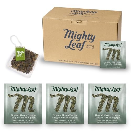 Organic Green Dragon Tea – 100 Whole Leaf Bags – Smooth Earthy Flavor – Wellness