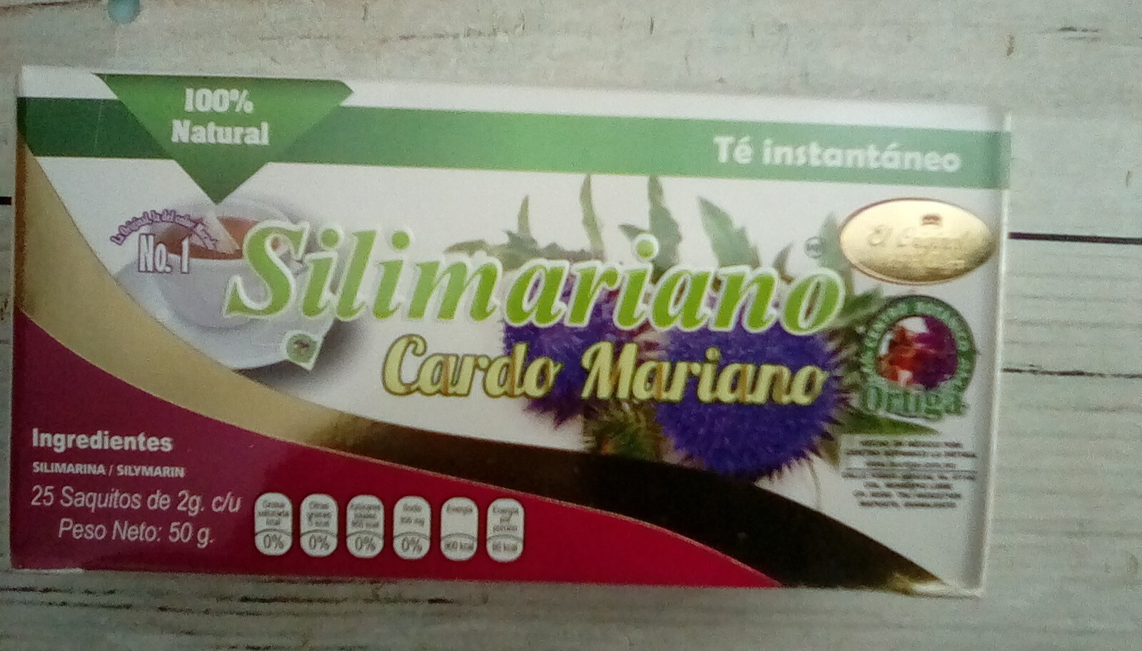 Te Intantaneo Silimariano Cardo Mariano 25 te Sobres – Instant Tea 25 Bags