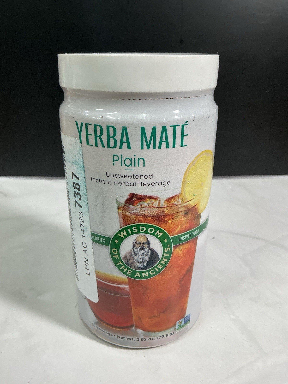 Yerba Mate Plain, Instant Herbal Tea, Unsweetened, 2.82 oz (79.9 g)