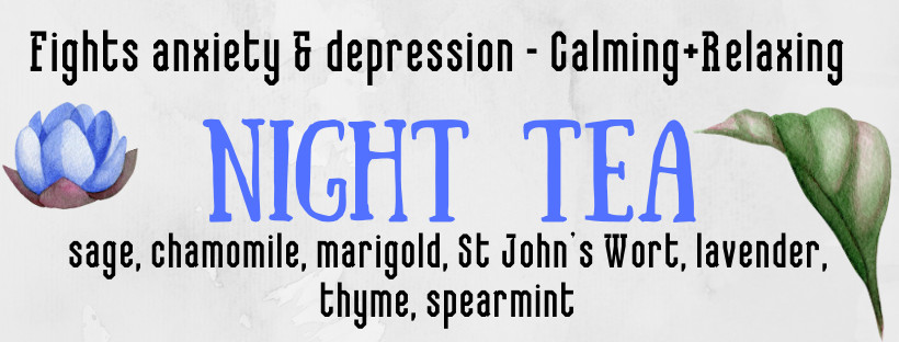 NIGHT Calming, Stress-Relieving Herbal Loose Leaf Tea Blend 1 oz