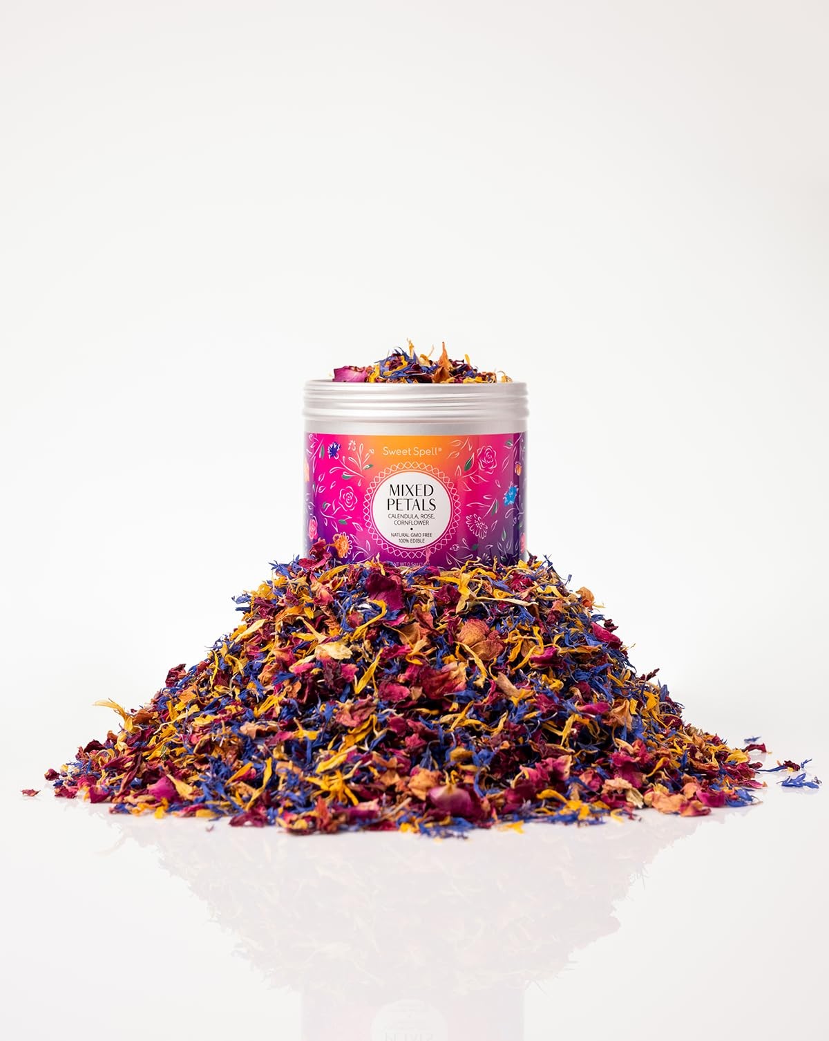 Mixed Edible Flowers – Dried Rose, Cornflower & Calendula Petals – Flower Spr…
