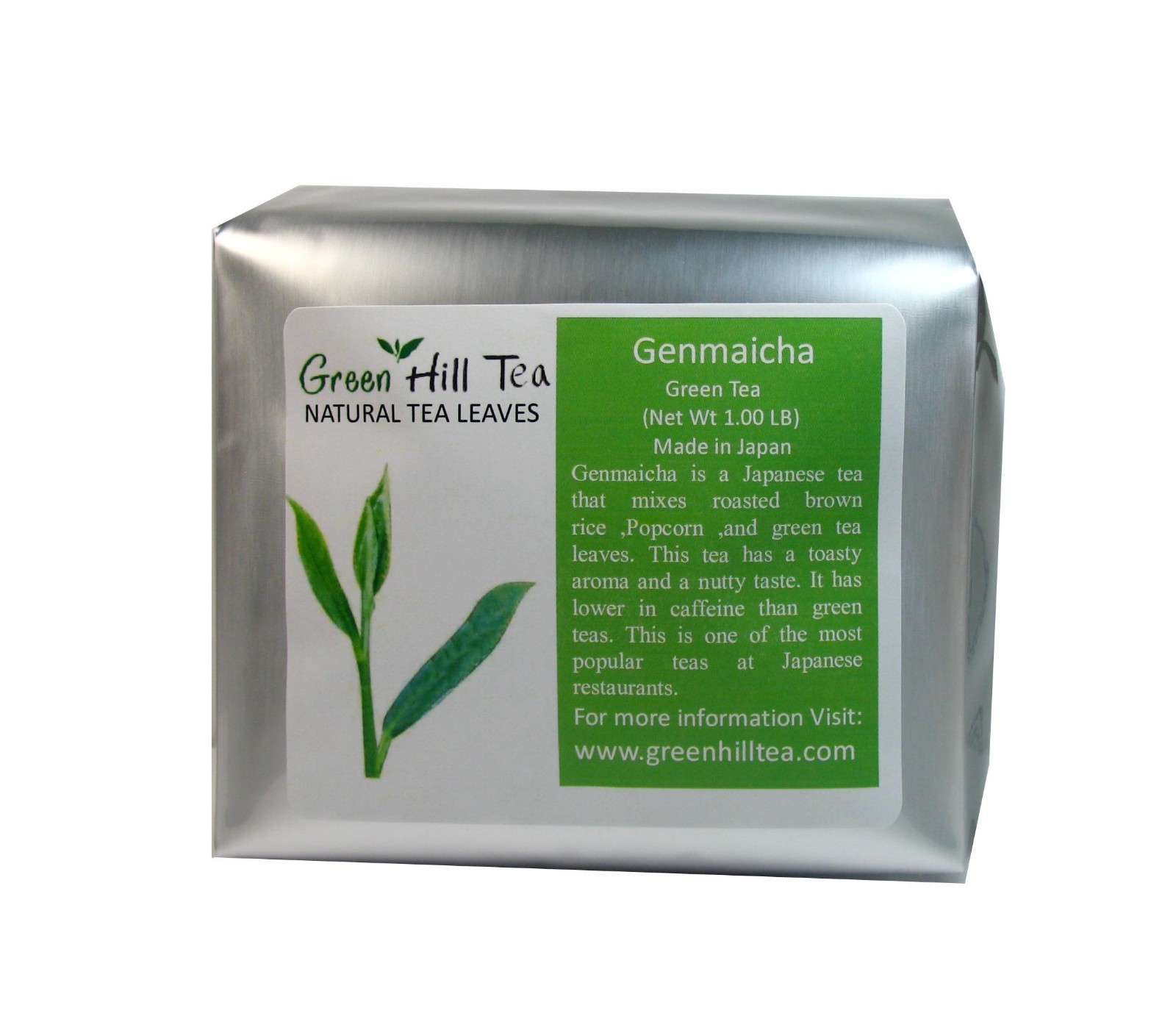 Japanese Green Tea Genmaicha natural green tea with roasted brown rice 1 LB