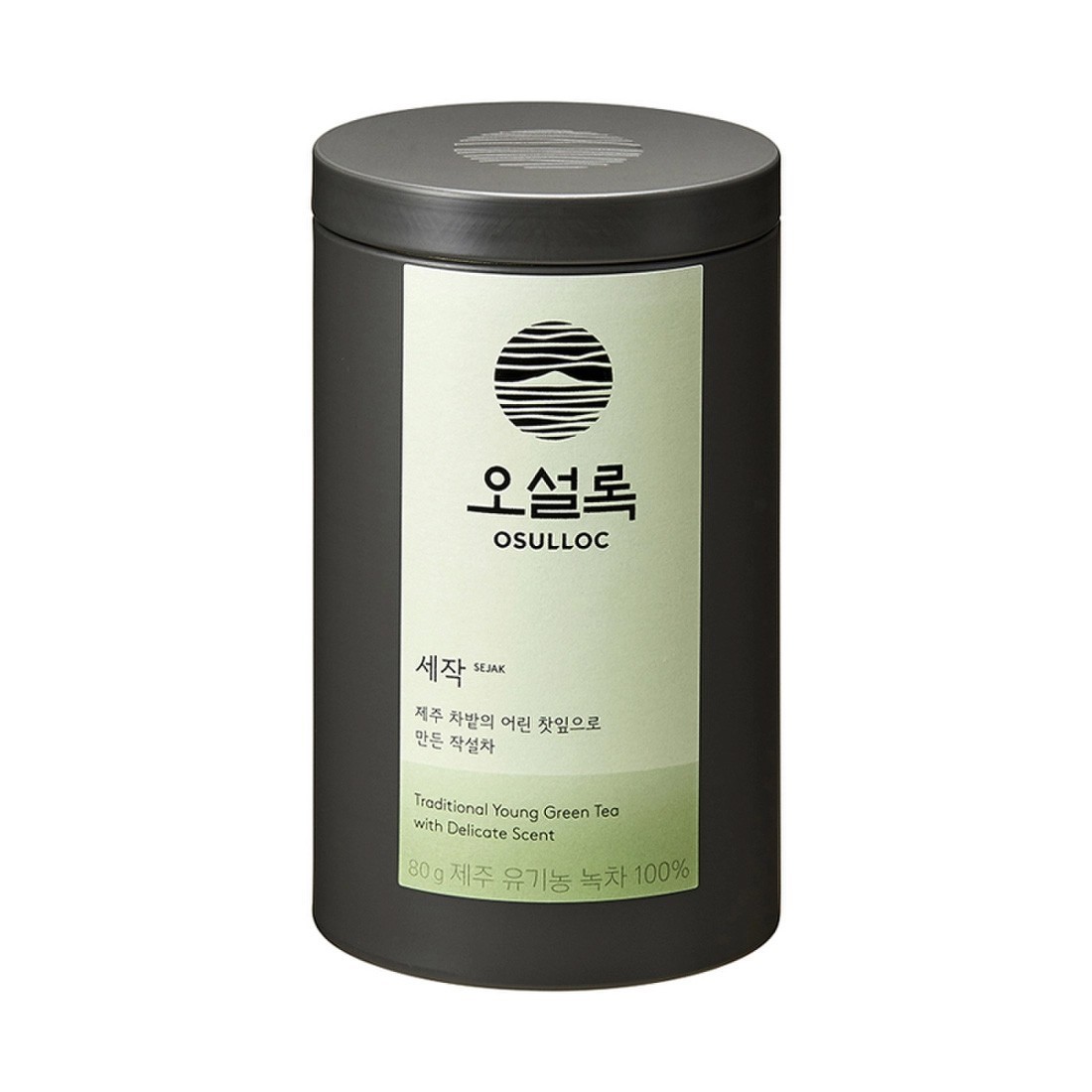OSULLOC SEJAK Organic Jeju Green Tea 80g Loose Leaf Tin Korean Premium