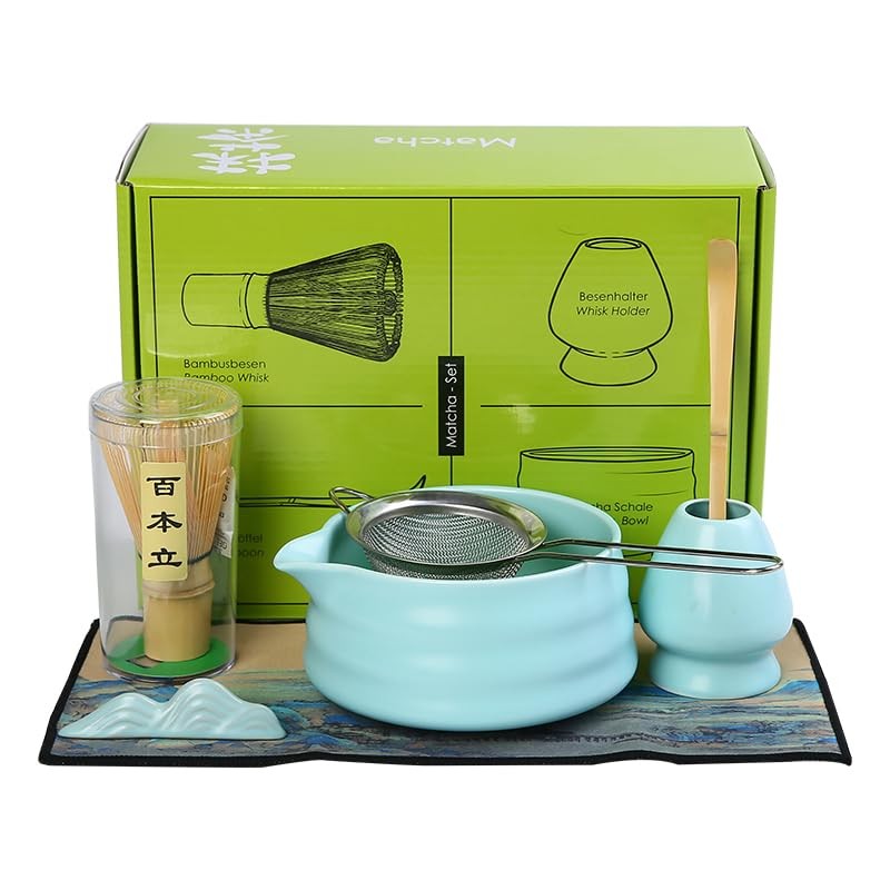 XhiGeUFG Matcha Set Matcha Whisk Matcha Bowl With Water Ladle Matcha Whisk Ho…