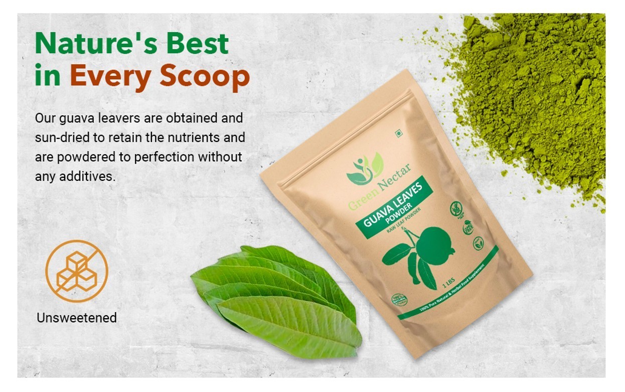 Guava Leaf Powder 16 oz | Hair Growth, Skin & Nail Health | Shadow Dried
