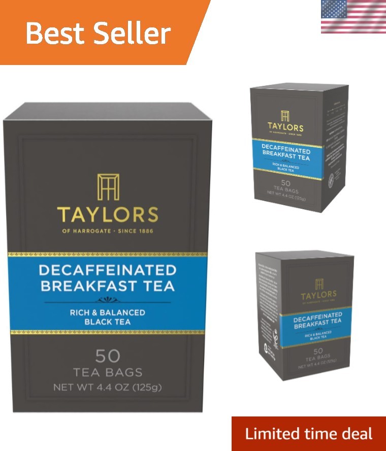Naturally Decaffeinated African Black Tea – Pillow Bags, 50 Count, Mildly Sweet