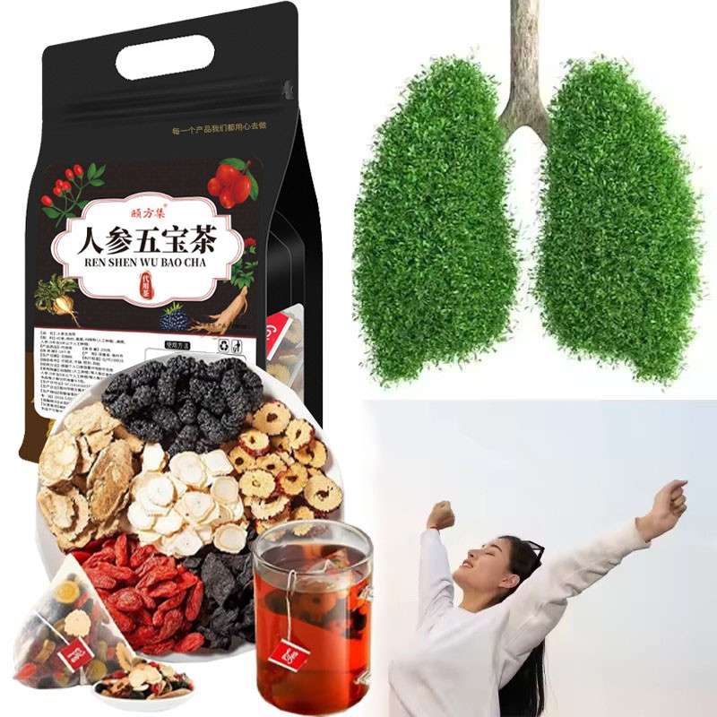 25pcs Ginseng Five treasure tea , Kidney tea ,liver tea , red date kidney health