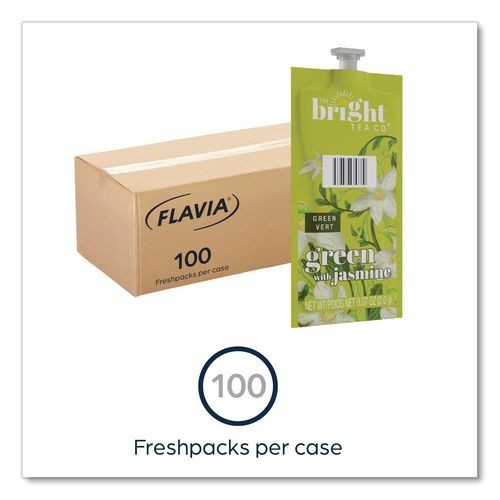 Flavia The Bright Tea Co. Green with Jasmine Tea Freshpack, 100/Carton