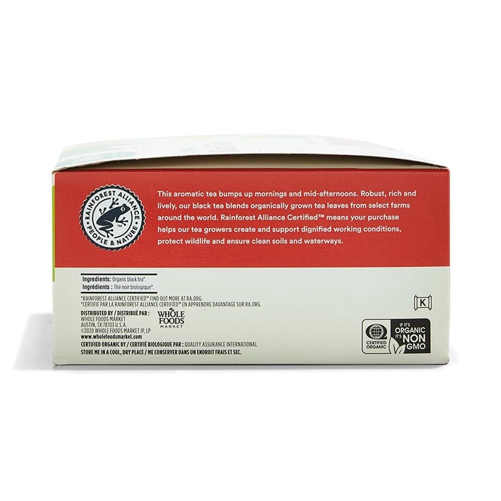 Organic Black Tea – 70 Count Single-Serve Tea Bags, Kosher and Antioxidant Rich