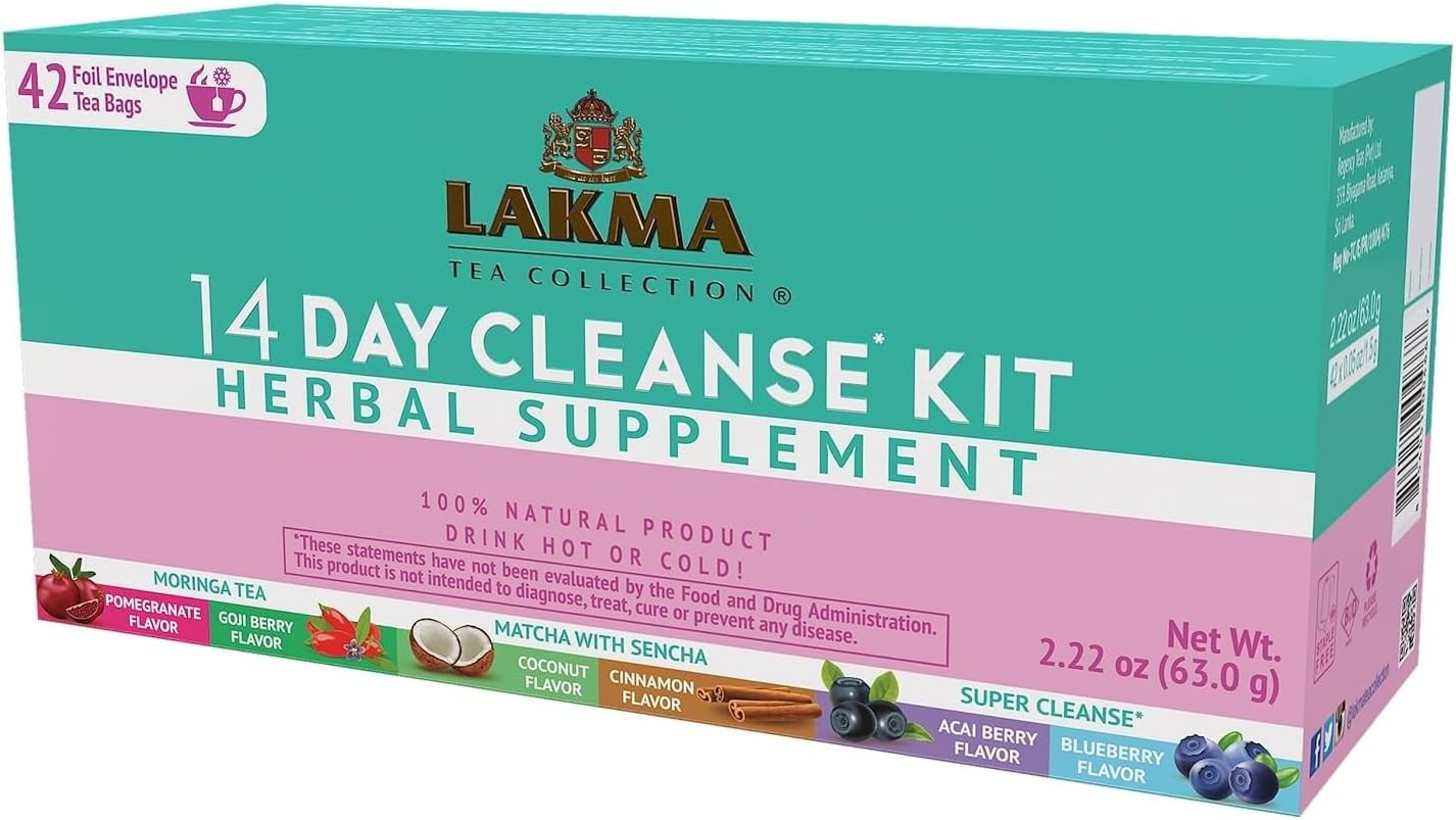 Lakma 14 Day Cleanse Kit Green Tea – 42 Tea Bags