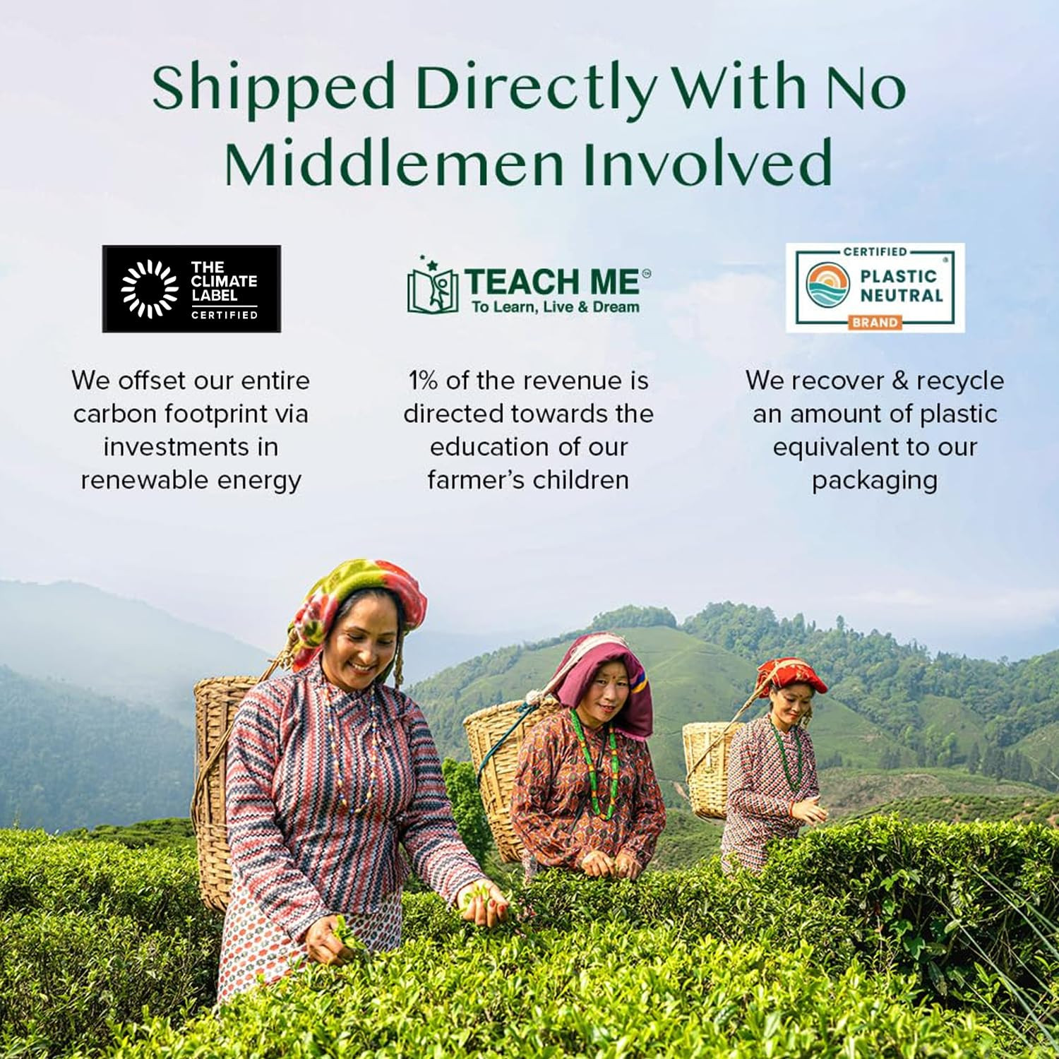 VAHDAM Organic Turmeric Ginger Herbal Tea Bags (100 Pyramid Tea Bags) Caffeine F