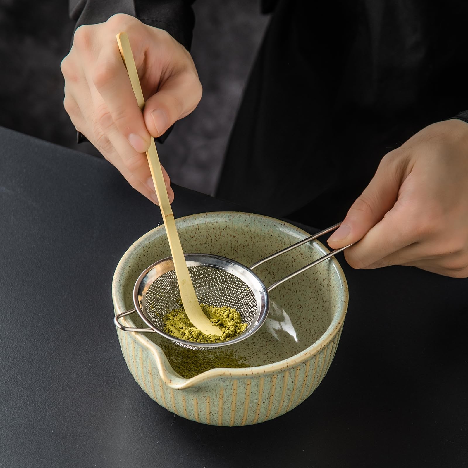 5-Piece Matcha Kit – Complete Matcha Set with Bamboo Whisk, Bowl with Spout, …