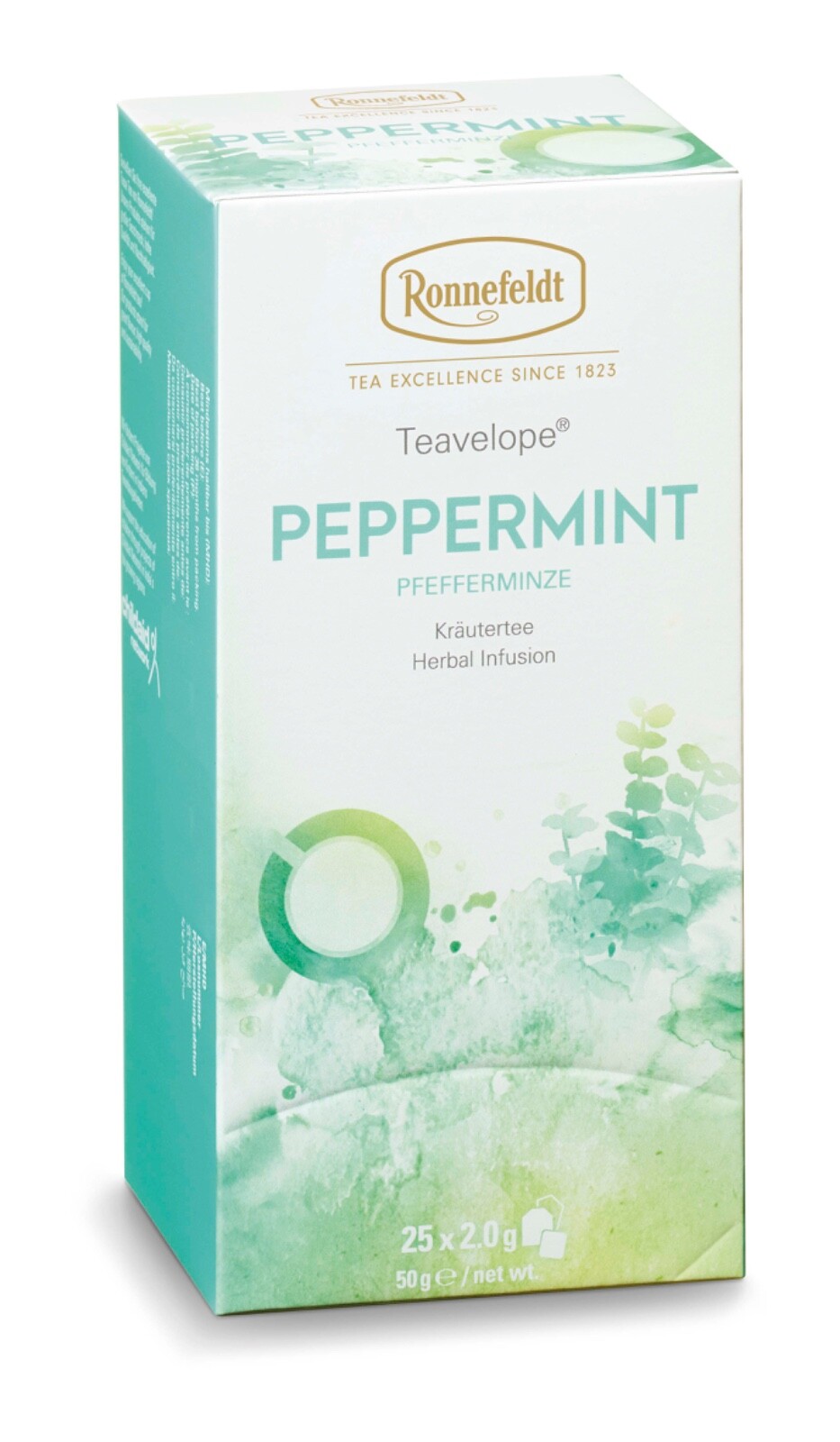 Ronnefeldt Teavelope® PEPPERMINT. 25 tea bags. Mint herbal tea. Decaf