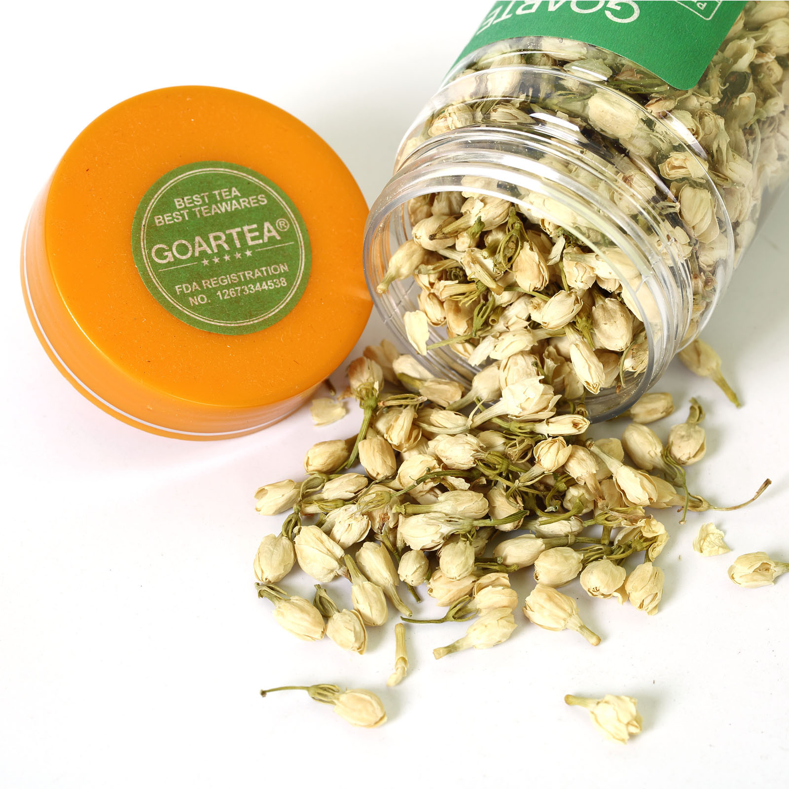 GOARTEA 40g Jasmine Flower Floral Dried Bud Herbal Tea Natural Fragrance Bottled