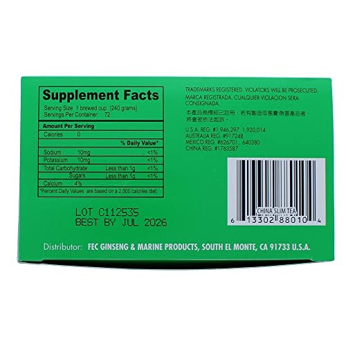China Slim Dieter’s Tea Delight, Large, 72-Count (Pack of 2, 144 tea bags total)