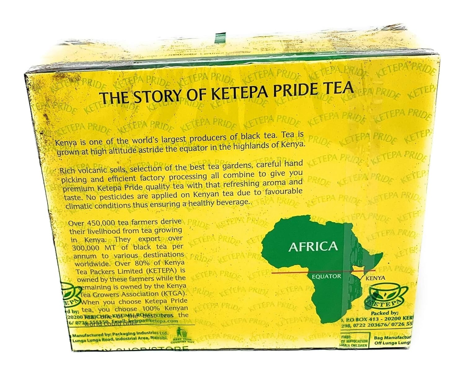 Refreshing 200g Kenyan Black Tea Pack with 100 Tagged Tea Bags – No Pesticides