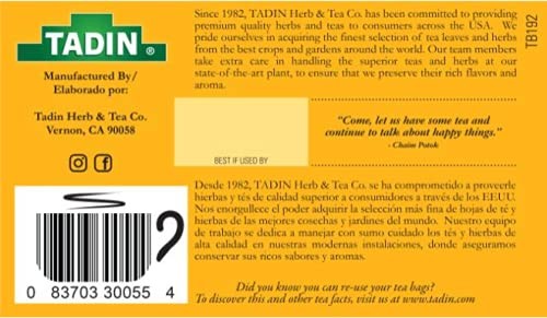 Tadin Moringa Herbal Tea 6 Pack Caffeine Free Decaf Tea Bags 24 Count