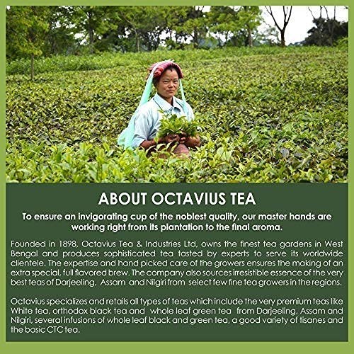 Octavius Wooden Caddy Tea Sampler Pack | 3 Premium Loose Leaf Teas – Assam, D…