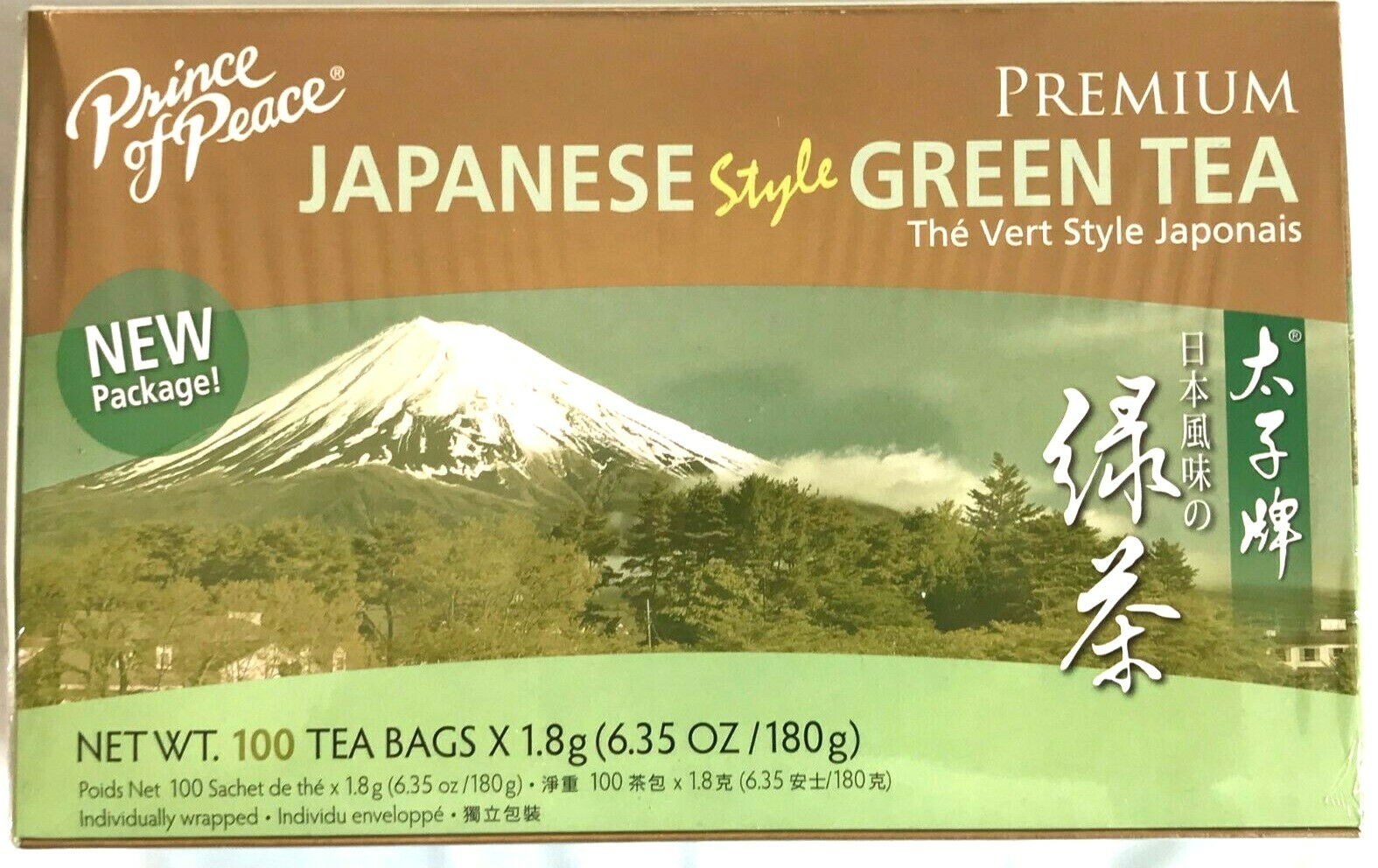 Prince of Peace Premium Japanese Green Tea 6.35 Oz/180g – 100 Tea Bags