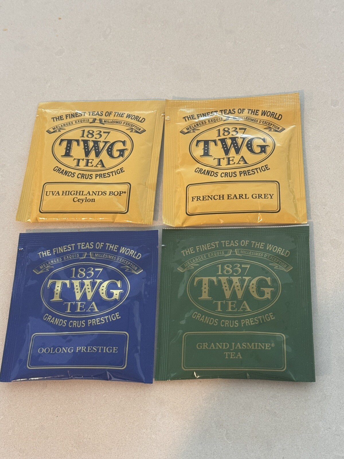 8 Mixed Assortment 1837 TWG Tea Bags. Fresh. Great Selection For Your Tea Time