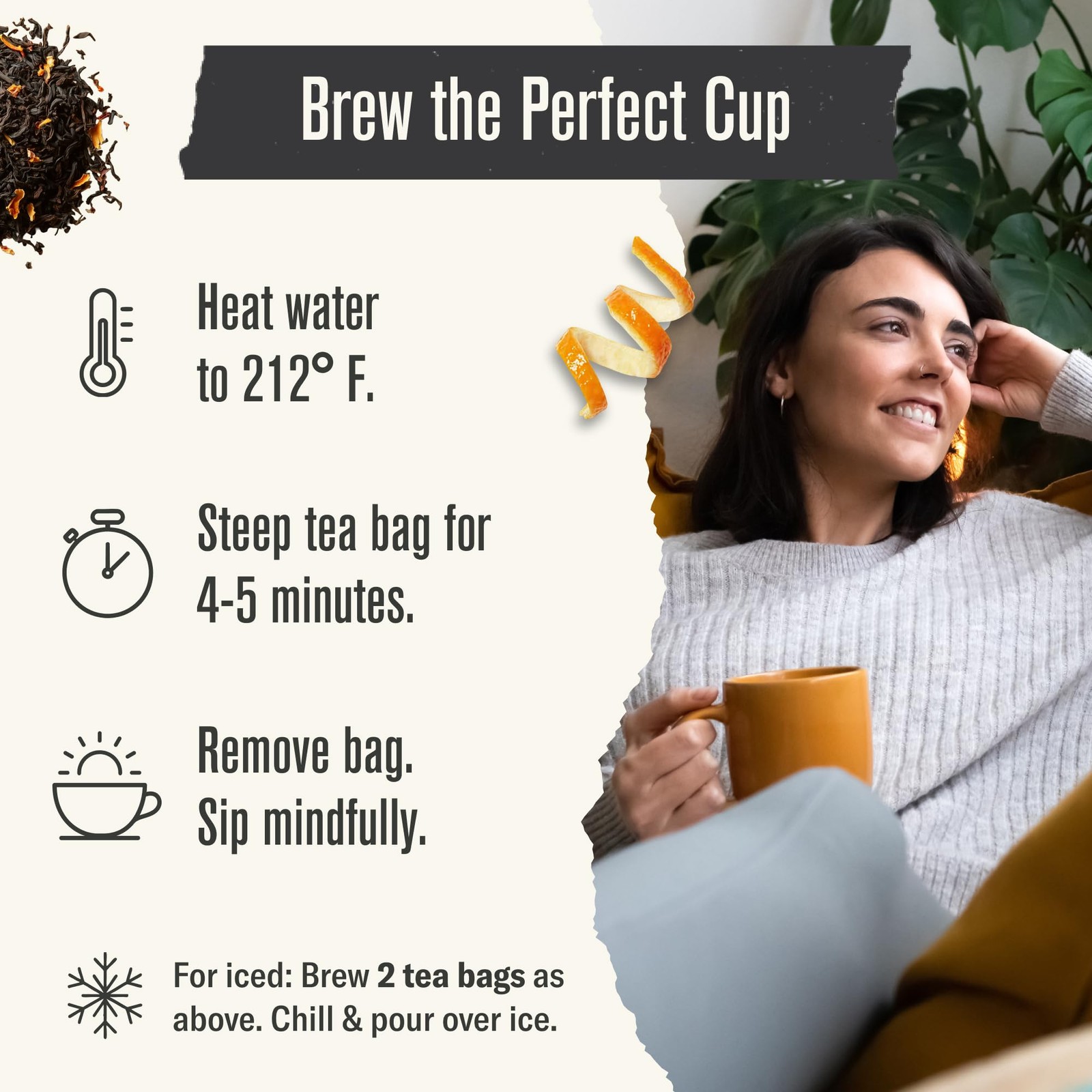 Organic Earl Grey Black Tea Bags Assam with Real Bergamot Caffeinated 54ct