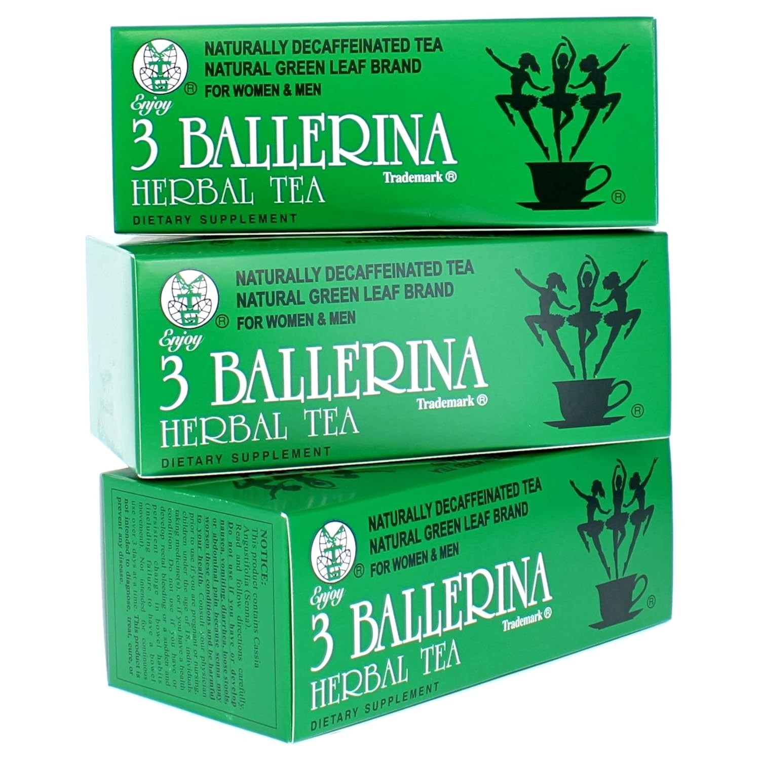 3 Ballerina Herbal Tea Drink Extra Strength Herbal, 18 Count (Pack of 3)