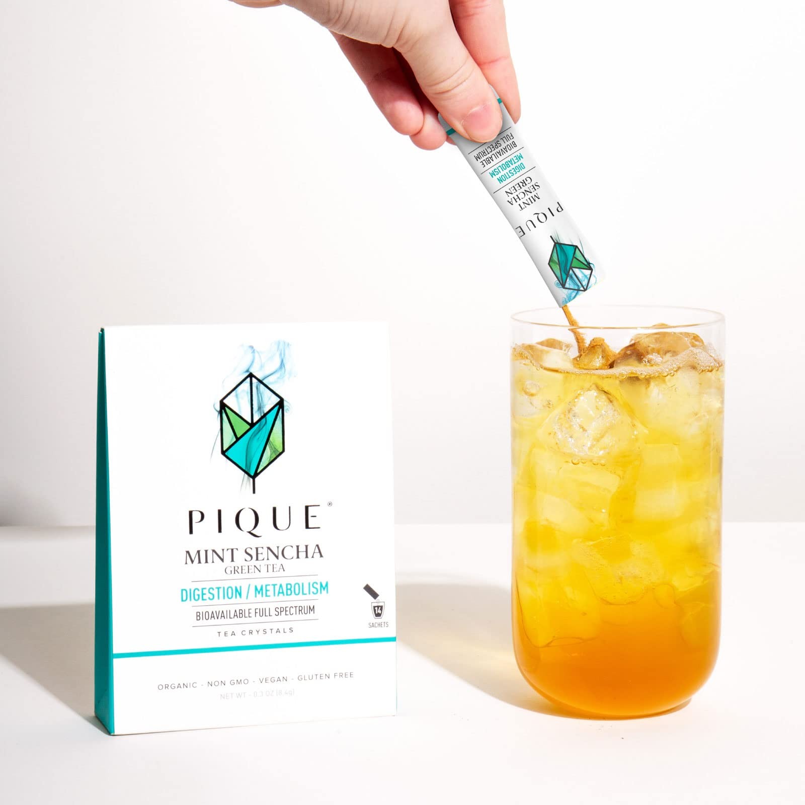 Pique Organic Mint Green Tea Crystals – Support Healthy Digestion, Immunity and
