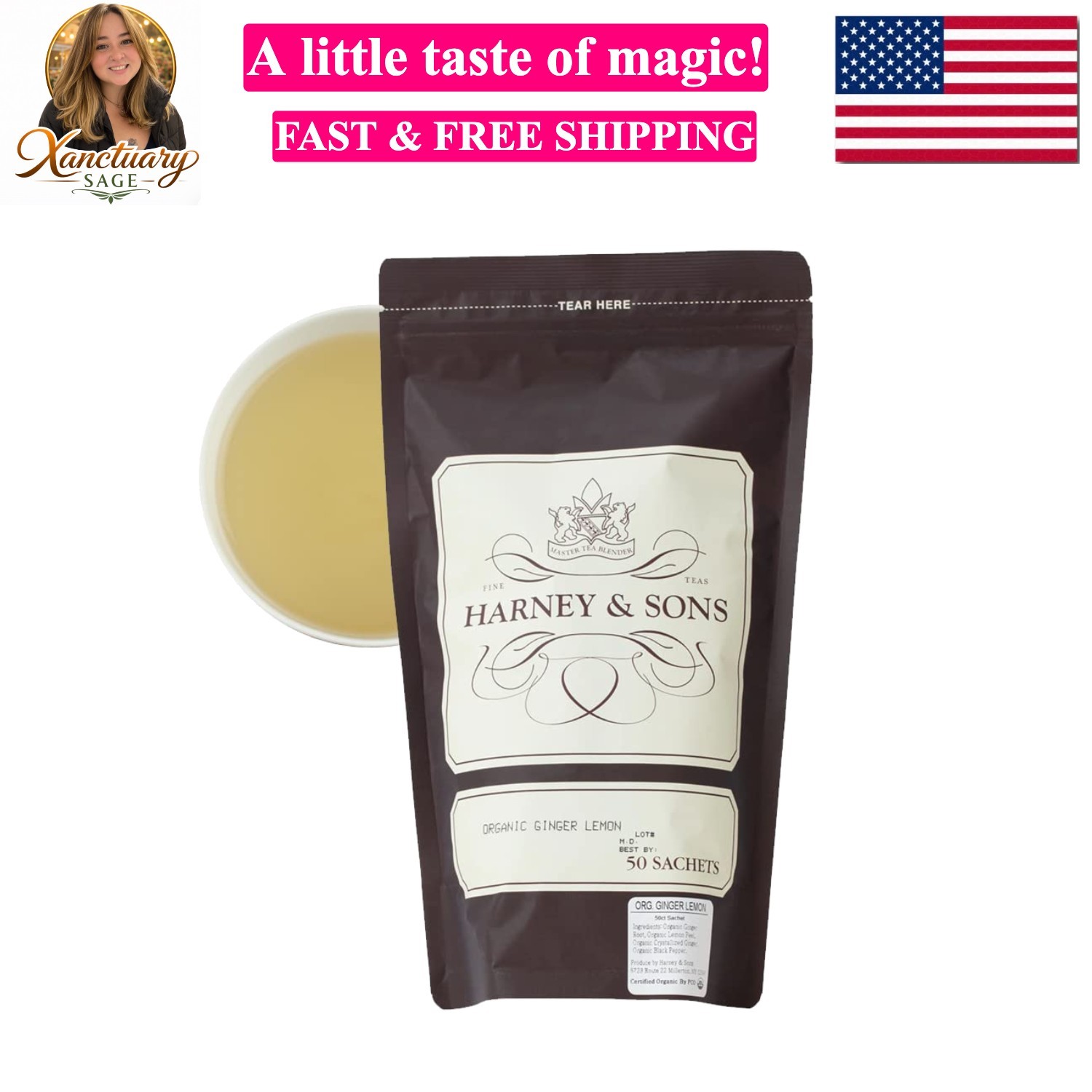 Organic Ginger Lemon | Sweet notes of Ginger Root with a Twist of Lemon, Bag …