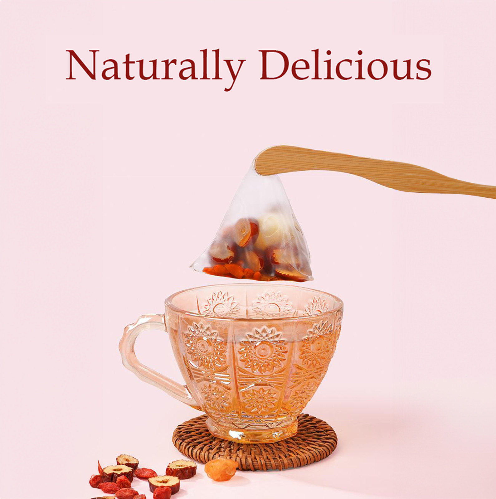 50 Packs Tea Bags – Red Date Kidney Health Herbal Tea Caffeine Free