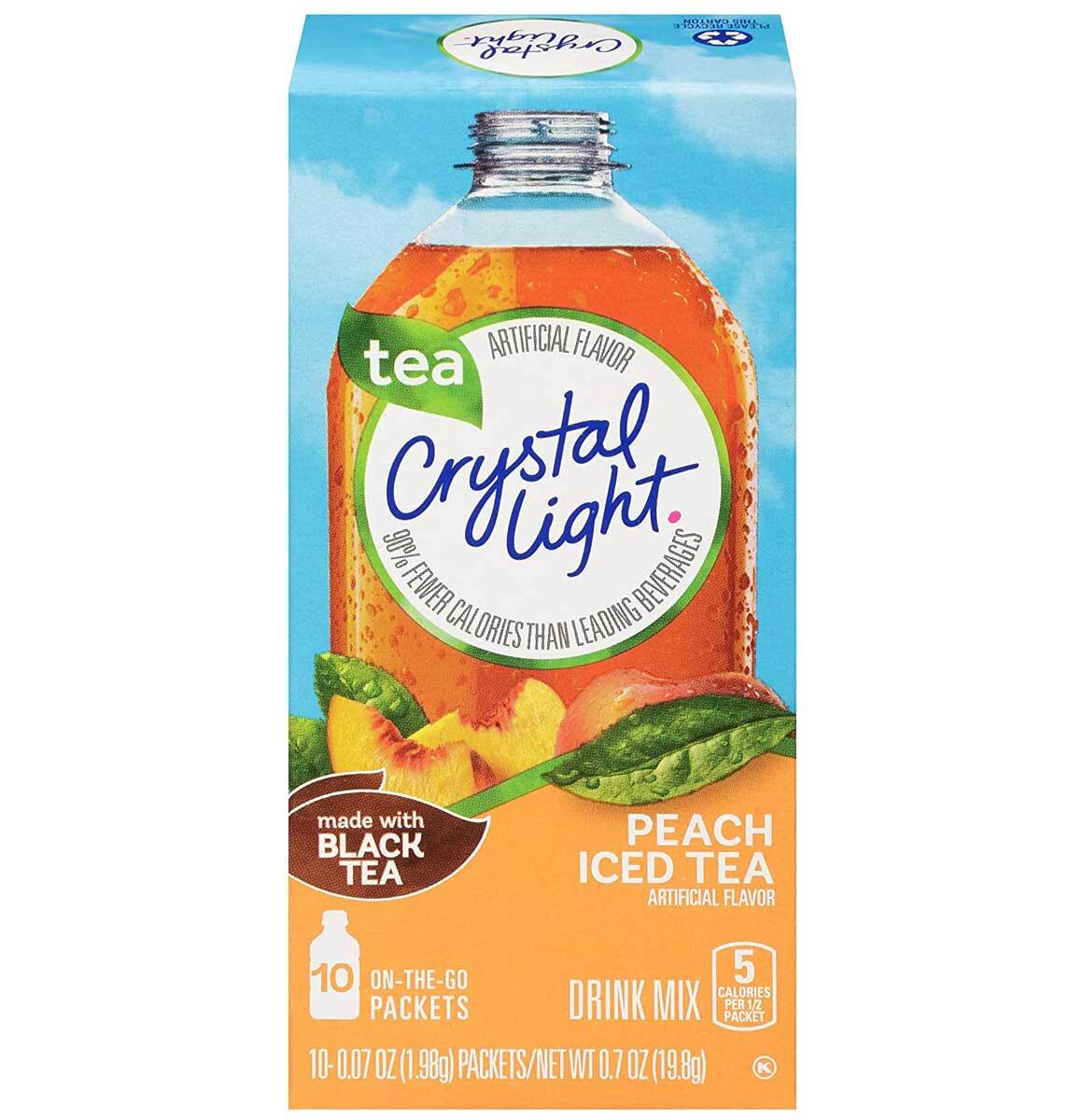 Crystal Light Peach Iced Tea Drink Mix – 10 Ct – Pack of 12